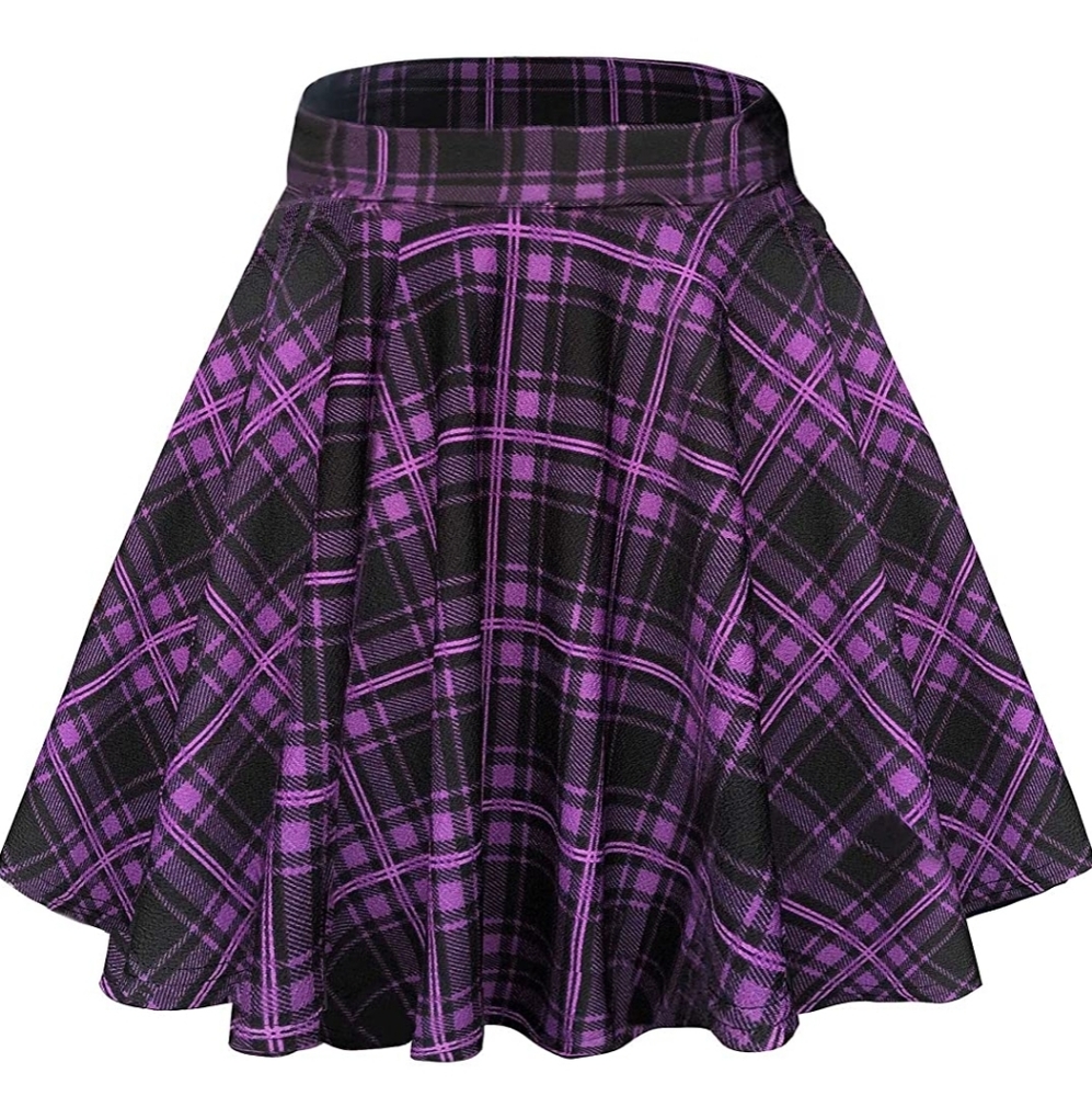 Women's Basic Versatile Stretchy Flared Casual Mini Skater Skirt